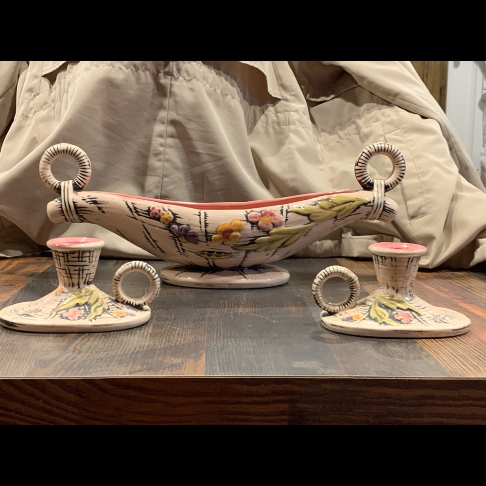 Hull Bowl and Candle Sticks